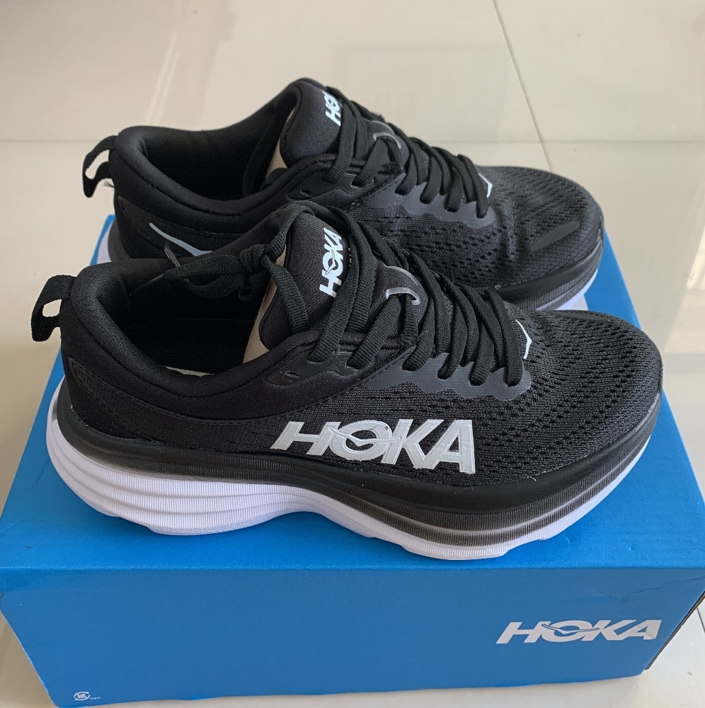 Hoka Women’s Black Bondi 8 Running Shoes